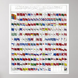 Flaggen der Marine Poster