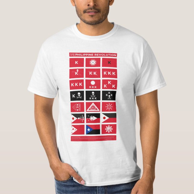 Flaggen der philippinischen Revolution T-Shirt (Vorderseite)