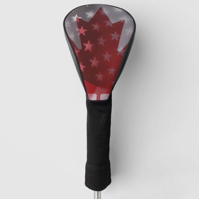 Flaggen der USA und Kanadas Golf Headcover (Vorderseite)