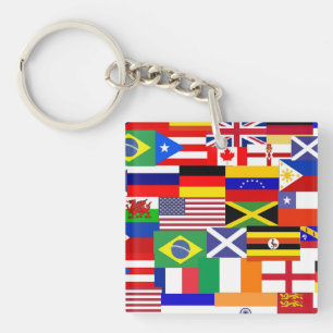 Flaggen der Welt sammeln Schlüsselanhänger