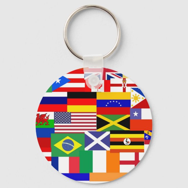 Flaggen der Welt sammeln Schlüsselanhänger (Vorderseite)