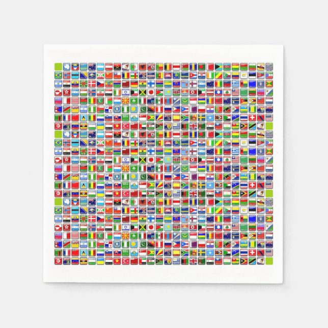 Flaggen der Welt Serviette (Vorderseite)