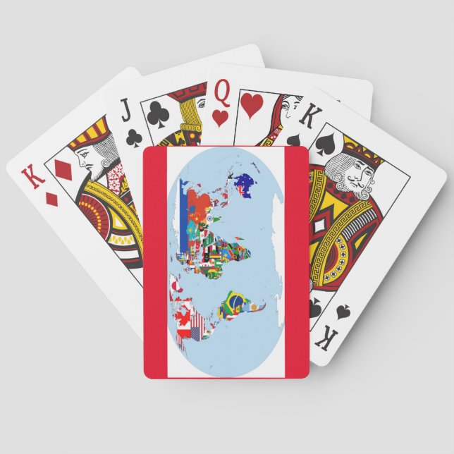Flaggen der Welt spielen Karten Spielkarten (Rückseite)