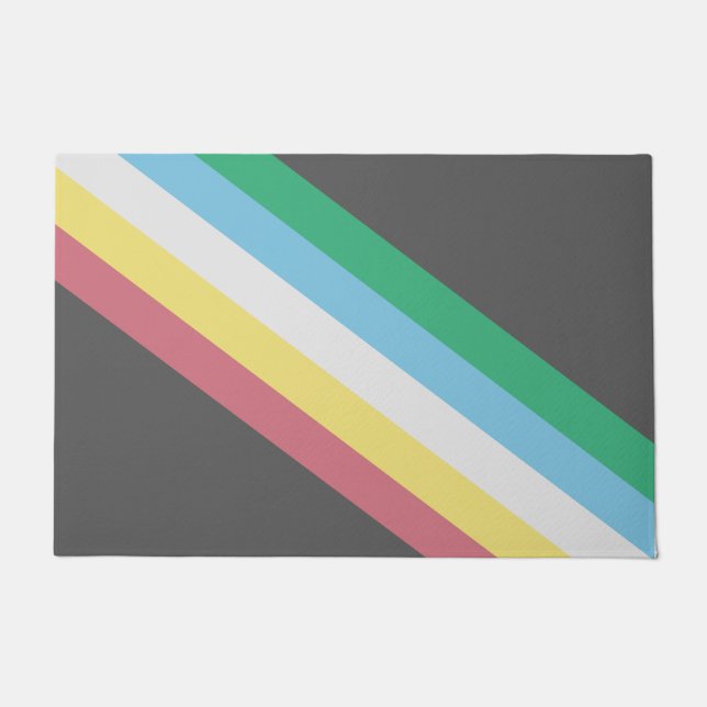 Flaggen des Schwerpunkts Behinderung Fußmatte (Vorderseite)