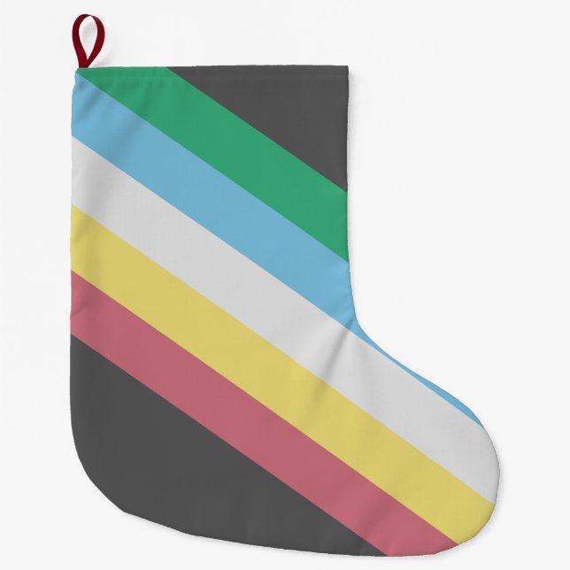 Flaggen des Schwerpunkts Behinderung Großer Weihnachtsstrumpf (Vorderseite)