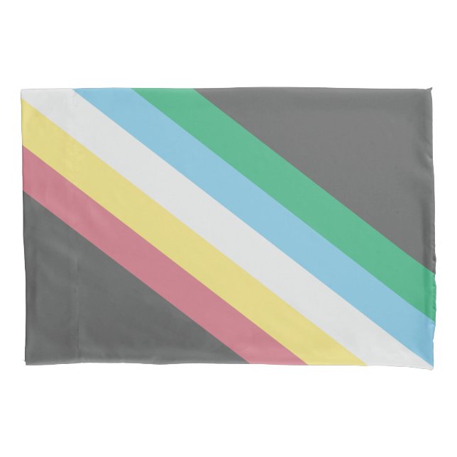 Flaggen des Schwerpunkts Behinderung Kissenbezug (Vorderseite-Links)