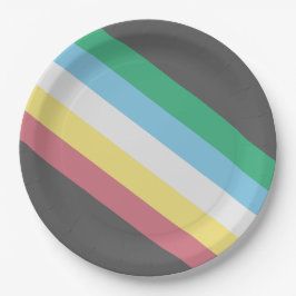 Flaggen des Schwerpunkts Behinderung Pappteller