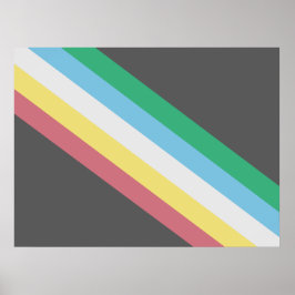 Flaggen des Schwerpunkts Behinderung Poster