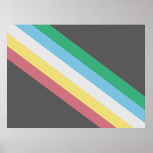 Flaggen des Schwerpunkts Behinderung Poster