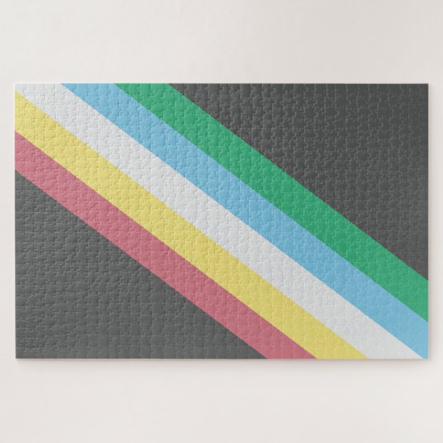 Flaggen des Schwerpunkts Behinderung Puzzle (Horizontal)