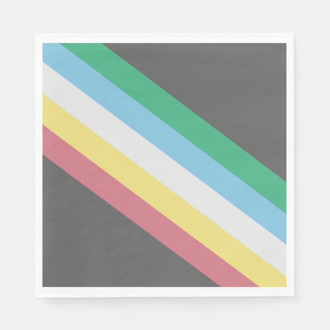 Flaggen des Schwerpunkts Behinderung Serviette (Vorderseite)