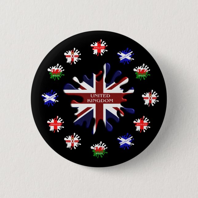 Flaggen des Vereinigten Königreichs Button (Vorderseite)