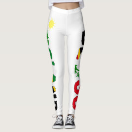 Flaggen-Druck des Insel-Glücks-SKN Leggings