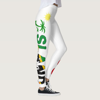 Flaggen-Druck des Insel-Glücks-SKN Leggings