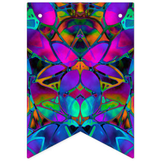 Flaggen-Fahnen-BlumenFraktal-Kunst Wimpelkette
