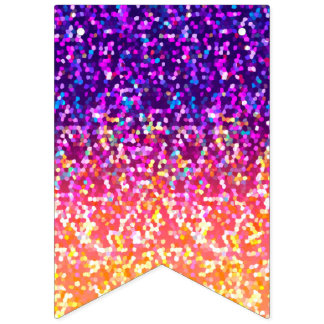 Flaggen-Fahnen-Glitzer-Grafik Wimpelkette