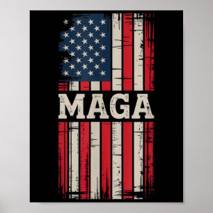 Flaggen - Flagge - Patriotische Flagge der USA Poster