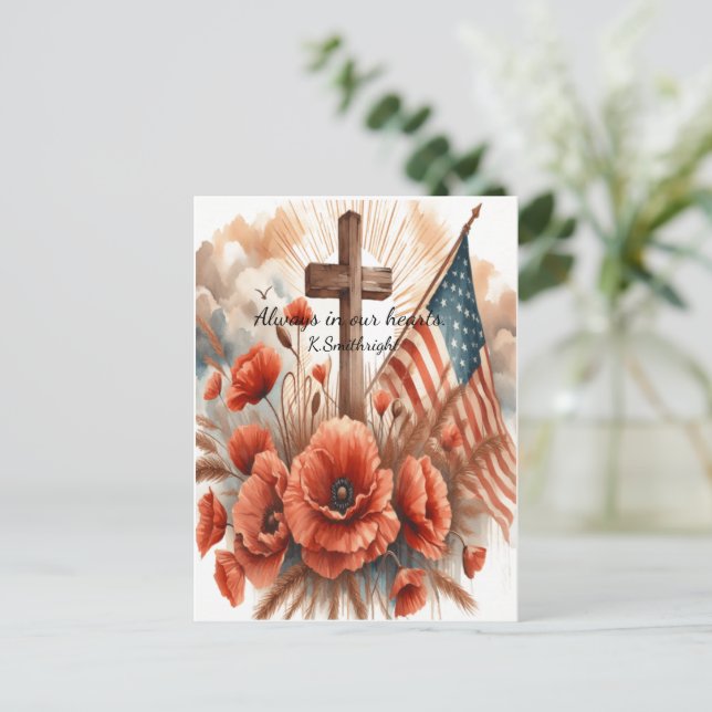 Flaggen fliegen, wo sie fliegen feiertagspostkarte (Stehend Vorderseite)