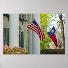 Flaggen, Goodman LeGrand House, Tyler, Texas Poster