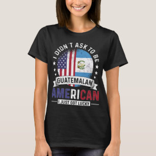 Flaggen Guatemalas unter den amerikanischen Flagge T-Shirt
