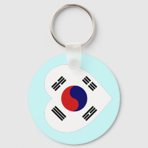 Flaggen-Herz Koreas (Süden) Schlüsselanhänger