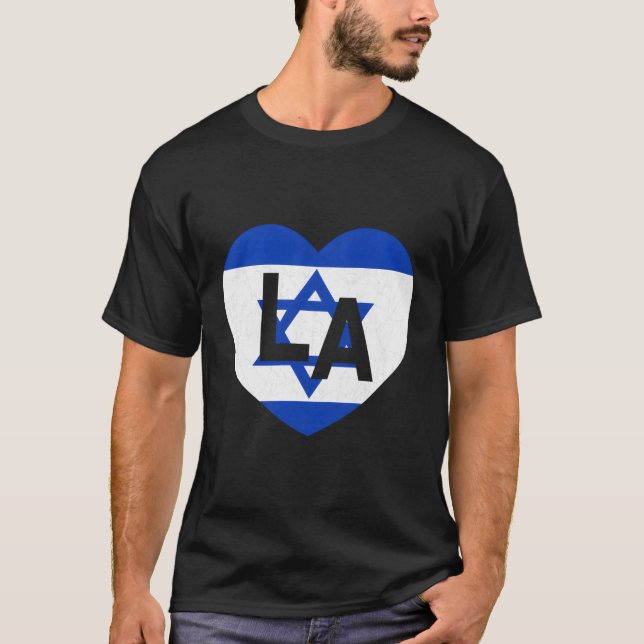 Flaggen Israel World Country Flag La He Los Angele T-Shirt (Vorderseite)