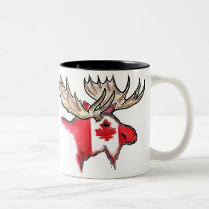 Flaggen-Kaffee-Tasse der kanadischen Zweifarbige Tasse