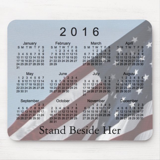 Flaggen-Kalender USA 2016 durch Janz Mousepad (Vorne)