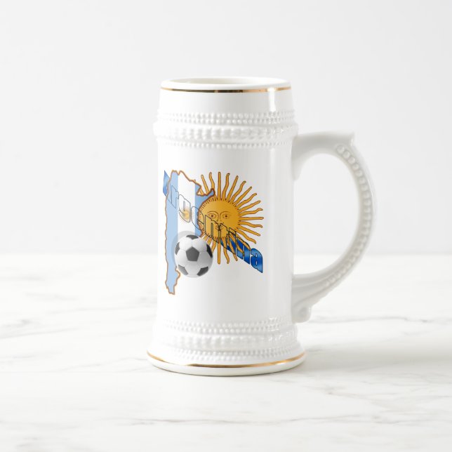 Flaggen-Karte Argentiniens Sun von Bierglas (Rechts)