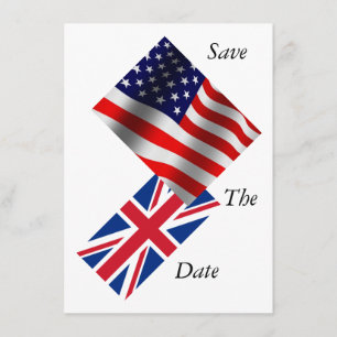 Flaggen-Karte Save The Date