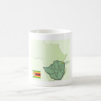 Flaggen-Karten-Tasse Afrikas Simbabwe Tasse