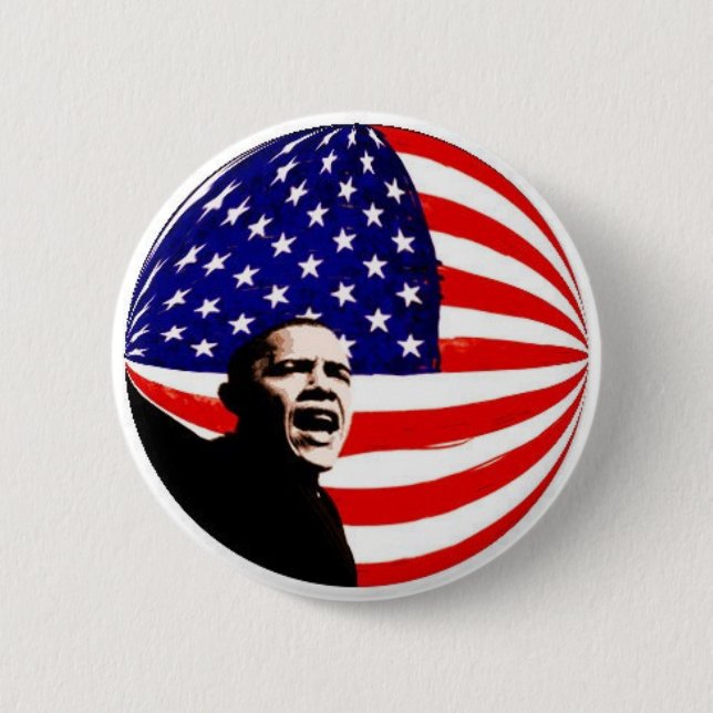 Flaggen-Knopf Obama US Button (Vorderseite)