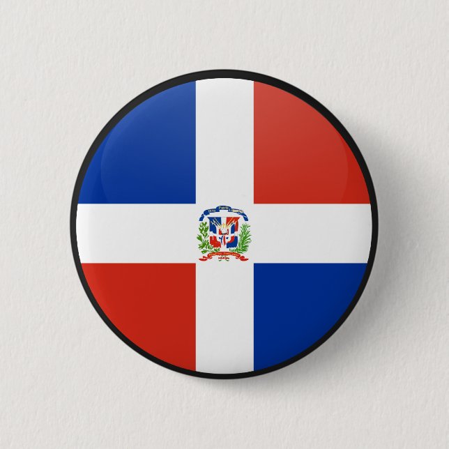 Flaggen-Kreis Qualität der Dominikanischen Button (Vorderseite)