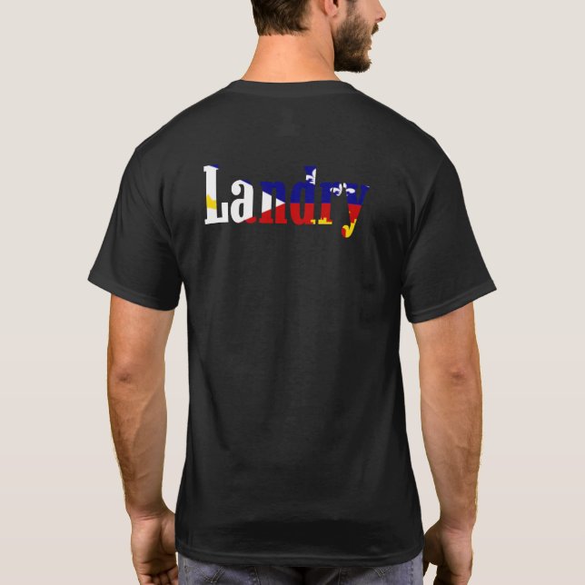 Flaggen-Landrys Cajun Louisianas akadisches T-Shirt (Rückseite)
