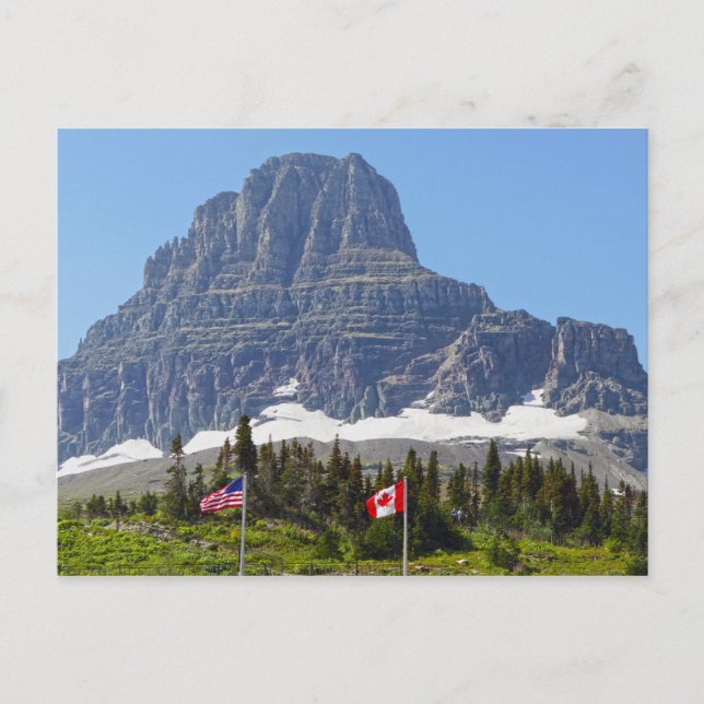 Flaggen, Logan Pass, Glacier National Park Postkarte (Vorderseite)