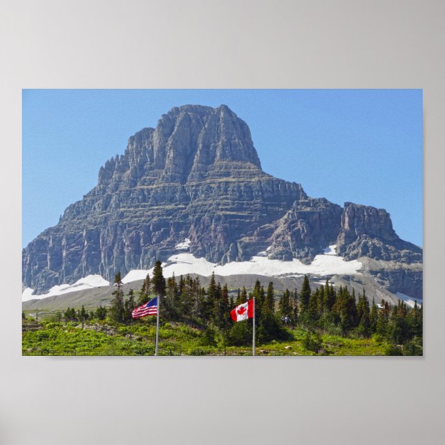Flaggen, Loganpass, Clements Mountain, Montana Poster (Vorne)