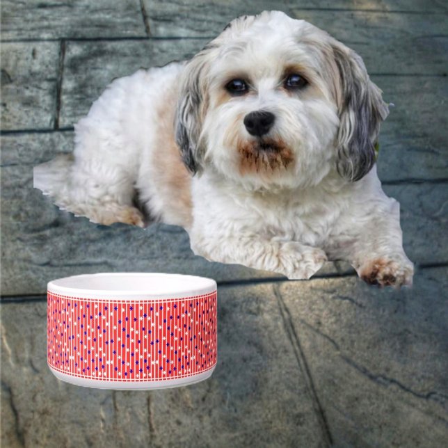 Flaggen Napf (Your pet is definitely an American, with the Flag Stripes Pet Bowl!)