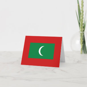 Flaggen-Notizkarte der Malediven Karte