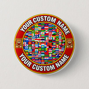 Flaggen-Patches, Stilvolles individuelles Design Button