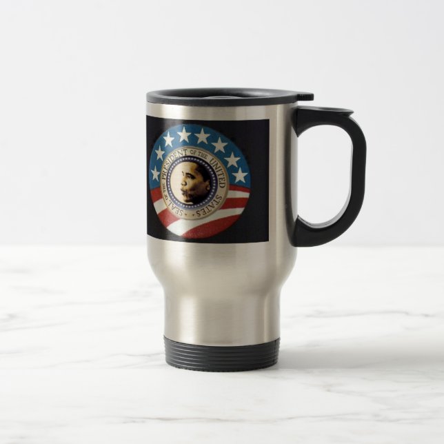 Flaggen-Reise-Tasse Obama US Reisebecher (Rechts)