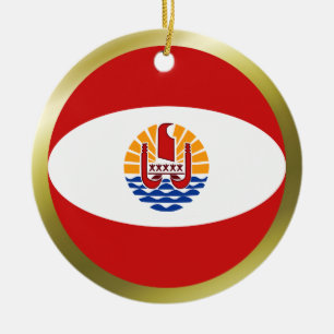 Flaggen-Schmuck Französisch-Polynesien Keramikornament