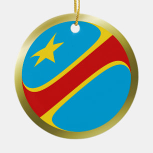Flaggen-Schmuck Kongo-Kinshasa Keramikornament