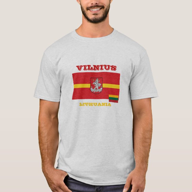 Flaggen-Shirt Litauens Vilnius T-Shirt (Vorderseite)
