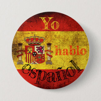 Flaggen Spanien "Yo hablo español" Button