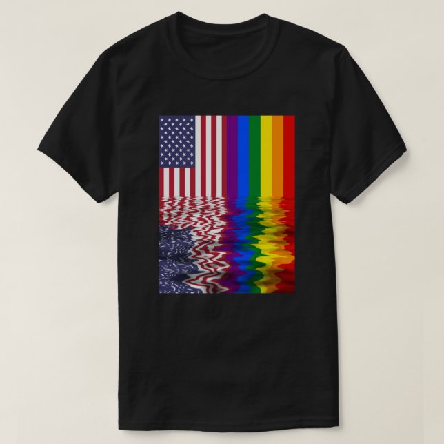 Flaggen-Stolz-Regenbogen-Farben der Flagge-LGBT T-Shirt (Design vorne)