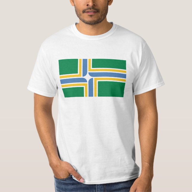 Flaggen-T - Shirt Portlands Oregon (Vorderseite)