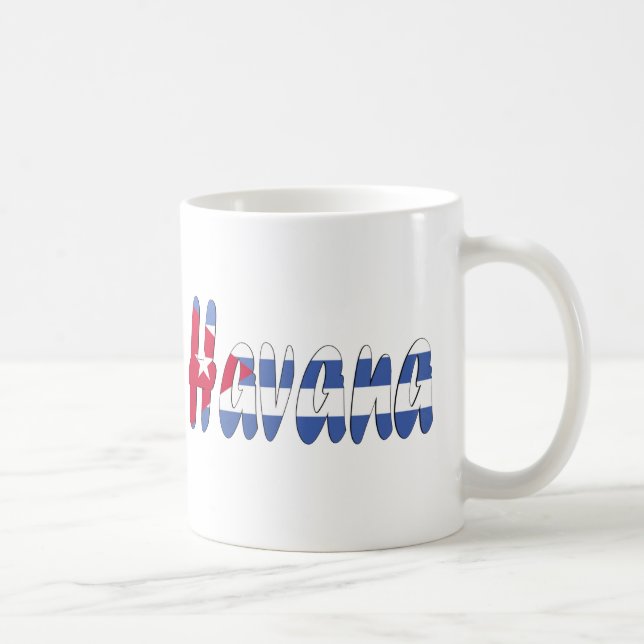 Flaggen-Tasse Havanas, Kuba Kaffeetasse (Rechts)