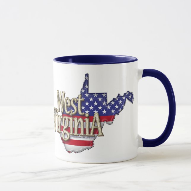 Flaggen-Tasse West Virginia USA Tasse (Rechts)