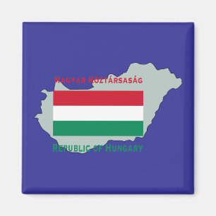 Flaggen-und Karten-Ungarn-Magnet Magnet
