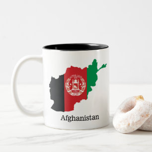Flaggen und Länder Afghanistan Zweifarbige Tasse